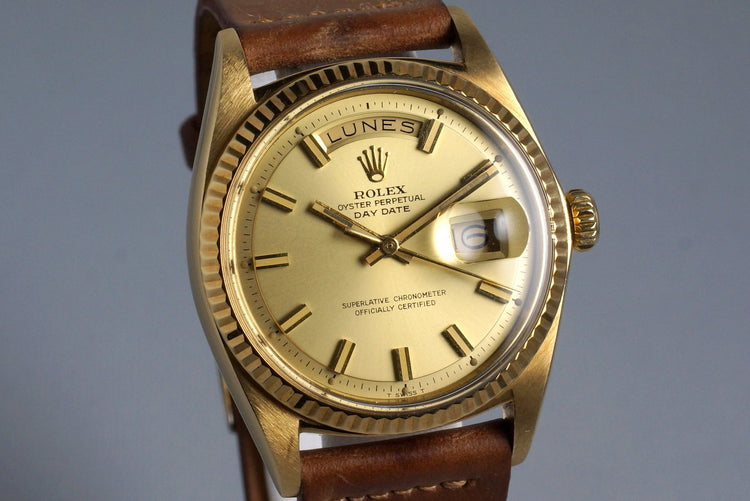 1970 Rolex YG Day-Date 1803 ‘Wide Boy’ Dial