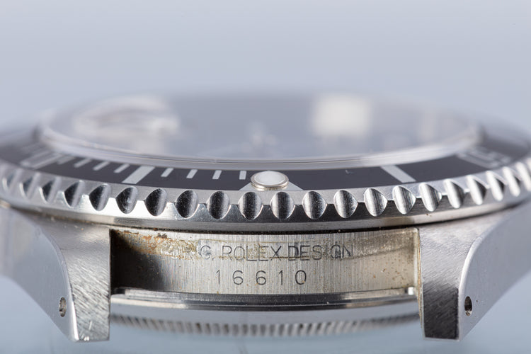 2000 Unpolished Rolex Submariner 16610 with Box & Papers