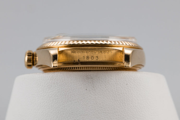 1975 Rolex YG Day-Date 1803 Champagne Dial with Spanish Date Wheel and South American Bracelet