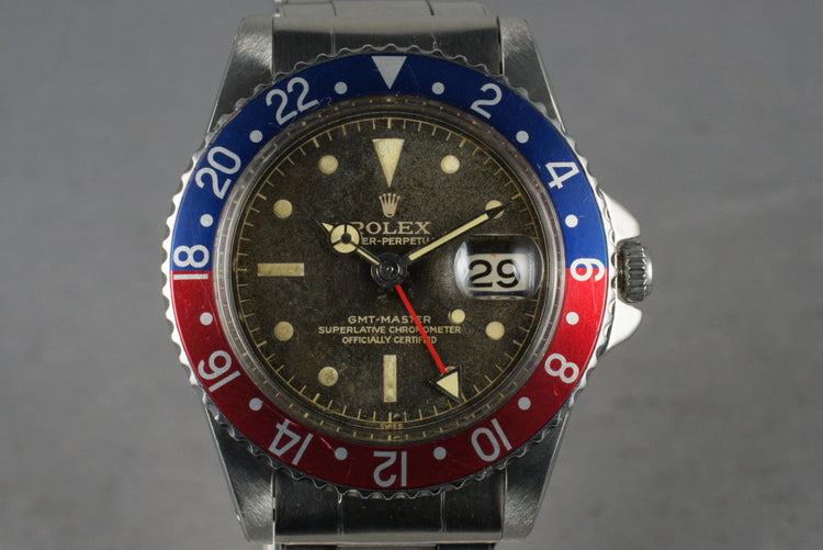 1961 Rolex GMT Ref: 1675 PCG with Gilt Chapter Ring Dial & Service Papers