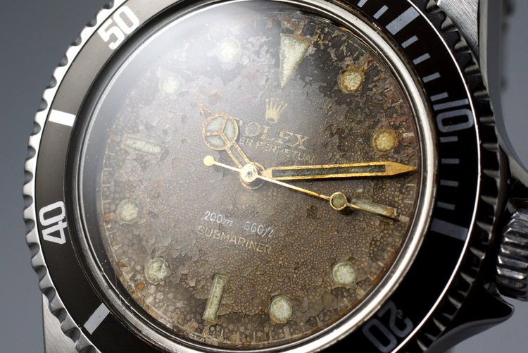 1961 Rolex Submariner 5512 PCG with Tropical Gilt Chapter Ring 2 Line Dial