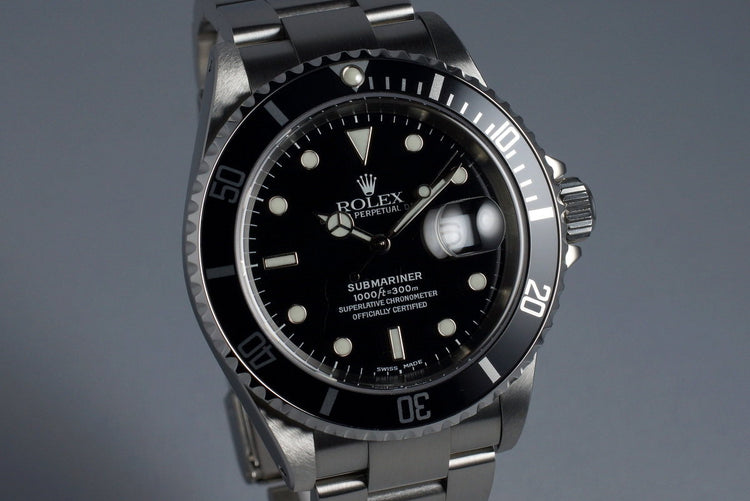 2002 Rolex Submariner 16610 with RCS Papers