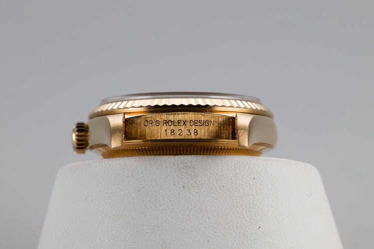 1991 Rolex 18K Day-Date 18238 Lapis Dial with Papers
