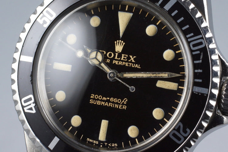 1964 Rolex Submariner 5513 Glossy Gilt Meters First Dial
