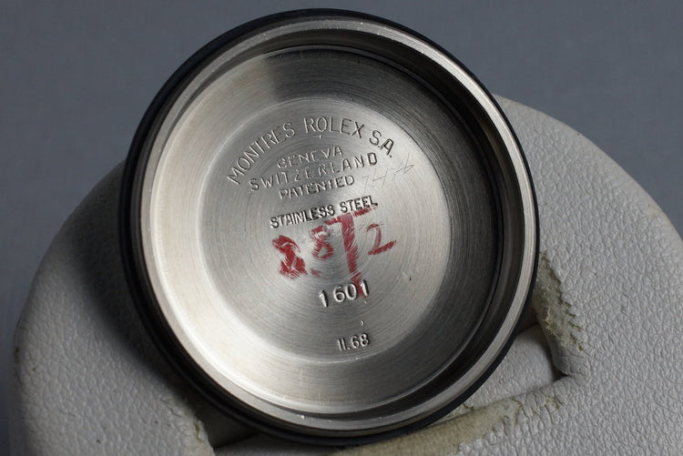 1968 Rolex DateJust 1601 Silver Non-Luminous ‘Wide Boy’ Dial