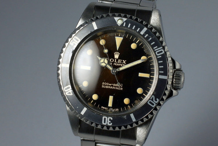 1966 Rolex Submariner 5513 with Tropical Gilt Meters First Dial