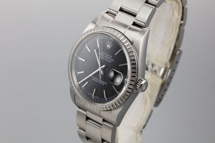 2003 Rolex DateJust 16220 Black Dial