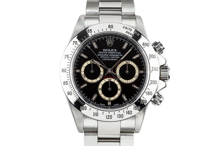 1999 Rolex Zenith Daytona 16520 Black Dial with Box and Papers