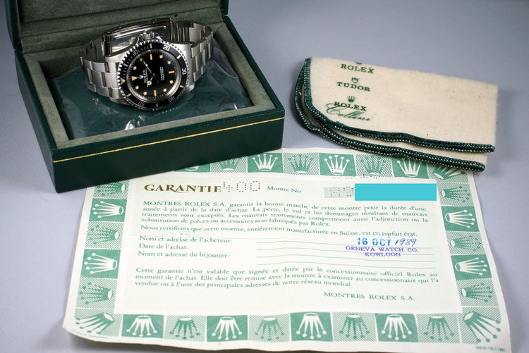 1988 Rolex Submariner 5513 with Box and Papers