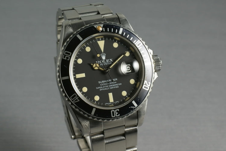 Rolex Submariner 16800 Matte Dial