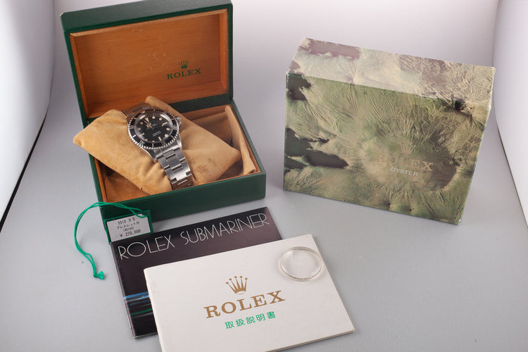 1981 Rolex Submariner 5513 MK III Maxi Dial with Box and Booklets