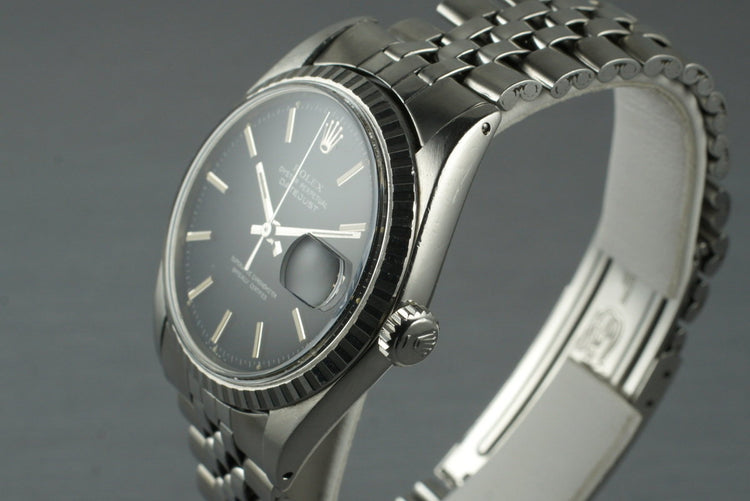 1971 Rolex DateJust 1600 Rare Matte Black Dial