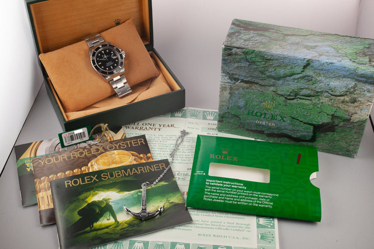 1999 Rolex Submariner 16610 SWISS Only Dial with Box and Papers