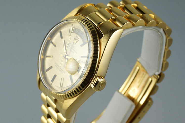 1975 Rolex YG Day-Date 1803 with Champagne Linen Dial