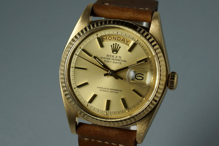 1973 Rolex YG Day-Date 1803 with Champagne Dial