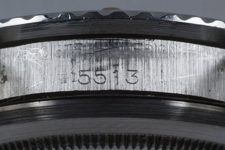 1966 Rolex Submariner 5513 with Tropical Glossy Gilt Dial