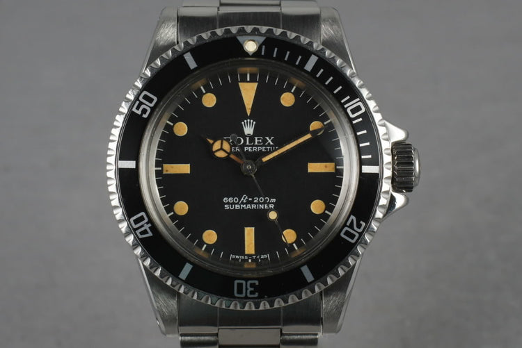 1970 Rolex Submariner 5513 with Orange Lume