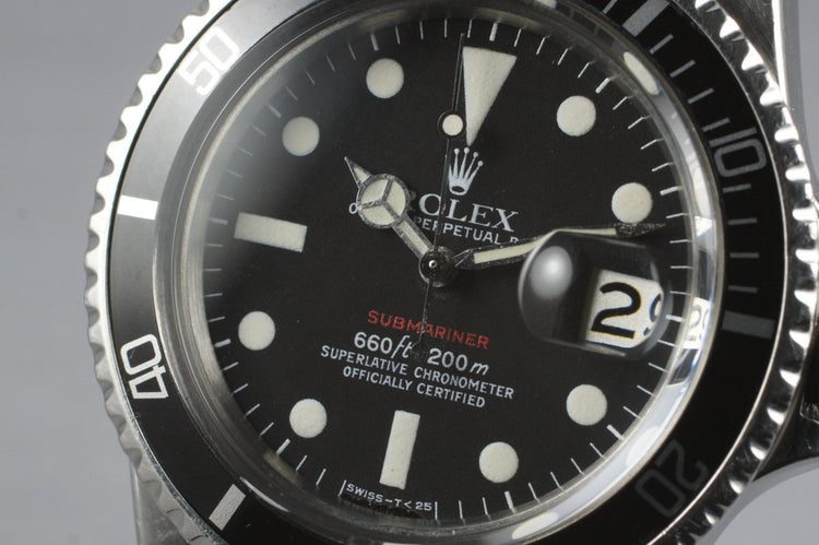1972 Rolex Red Submariner 1680 with Mark VI Dial