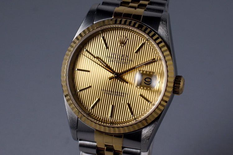 2000 Rolex Two Tone DateJust 16233 Tapestry Dial with Box and Papers