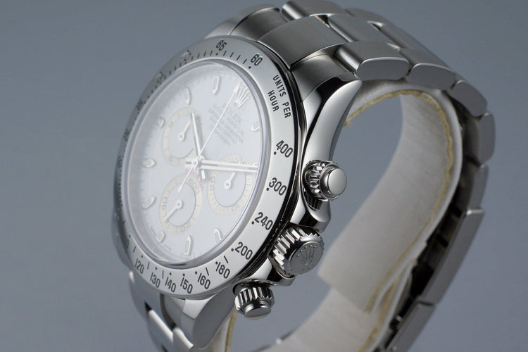 2006 Rolex Daytona 116520 White Dial with Box and Papers