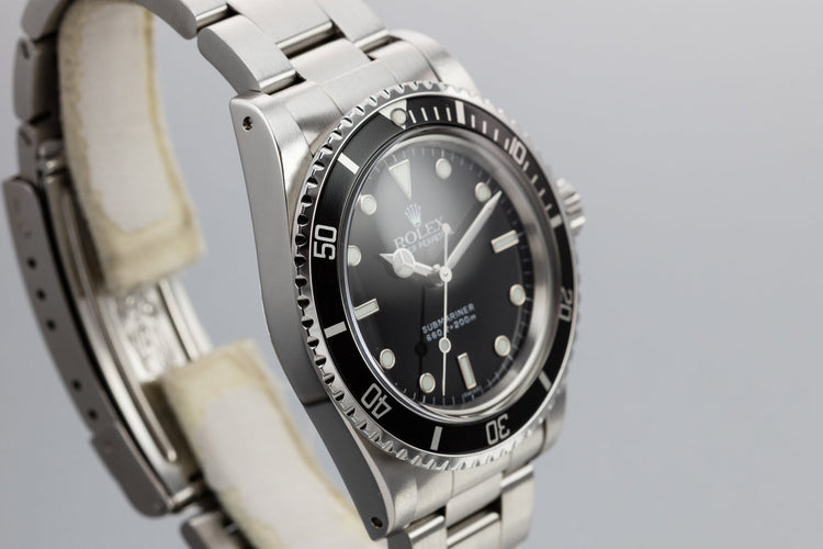 1986 Rolex Submariner 5513 Glossy "SWISS" Only Luminova Service Dial with Box and Papers