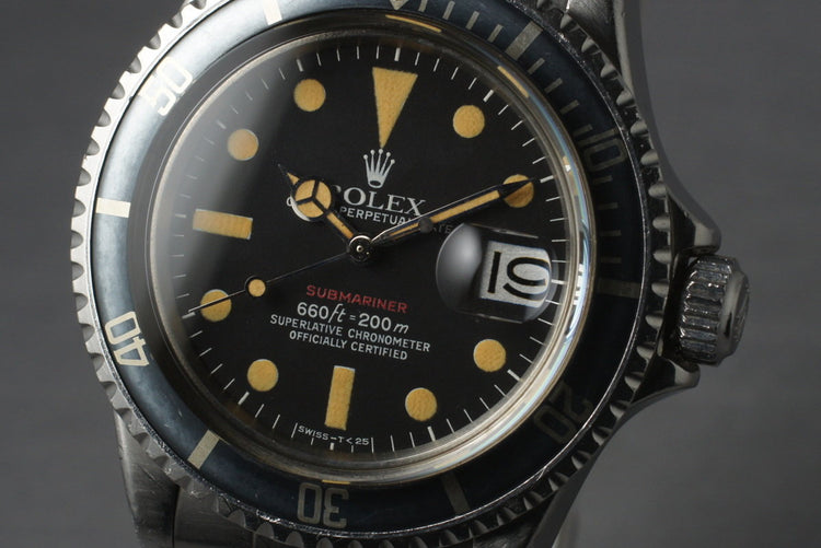 1972 Rolex RED Submariner 1680 Mark 6 Dial with Box and Papers