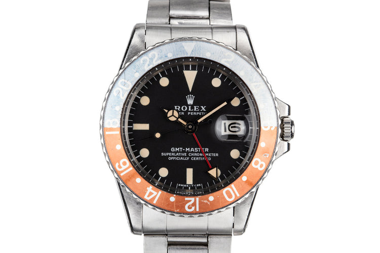 1971 Rolex GMT-Master 1675 with Faded "Pepsi" Insert