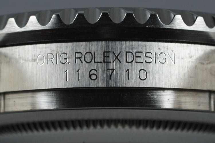 2009 Rolex GMT II 116710LN with Box and Papers