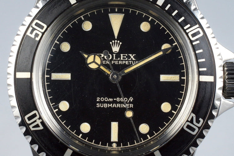 1963 Rolex Submariner 5512 PCG with Gilt Glossy Chapter Ring Dial