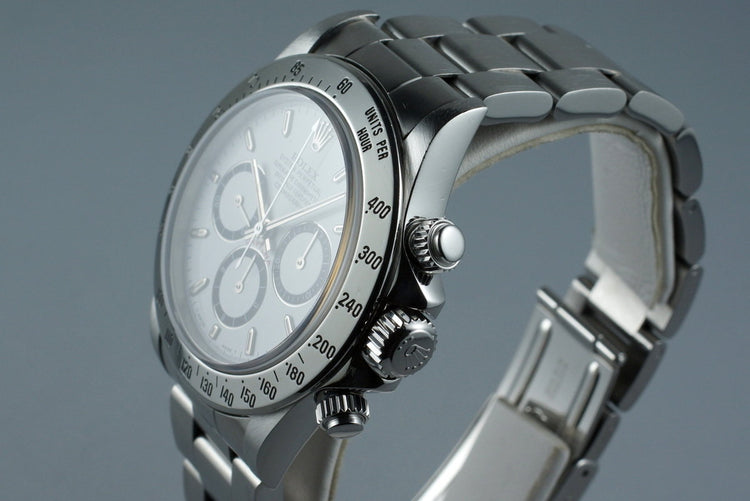 1990 Rolex Zenith Daytona 16520 White Dial with Box and Papers