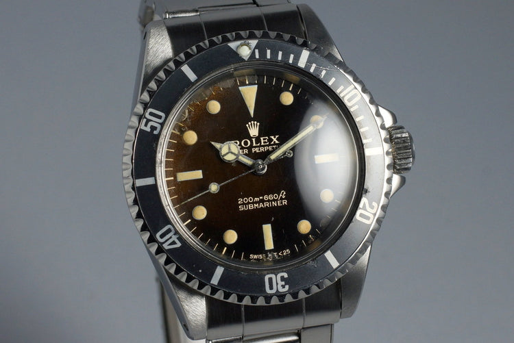 1966 Rolex Submariner 5513 with Tropical Gilt Meters First Dial