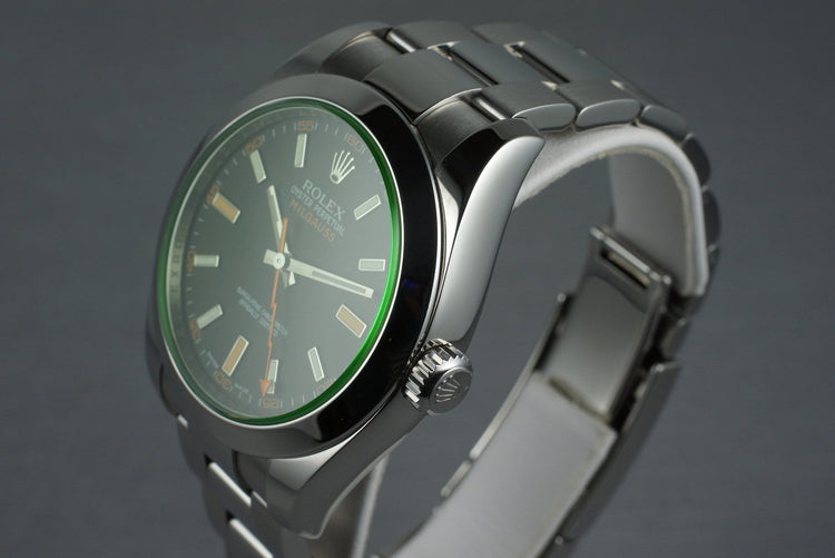 2009 Rolex Milgauss 116400GV with Box and Papers
