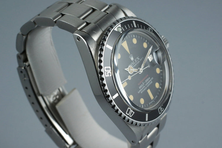 1969 Rolex Red Submariner 1680 Mark V Dial