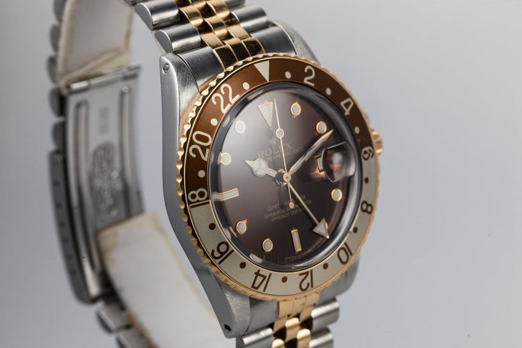 1987 Rolex Two Tone GMT-Master 16753 with Rootbeer Dial