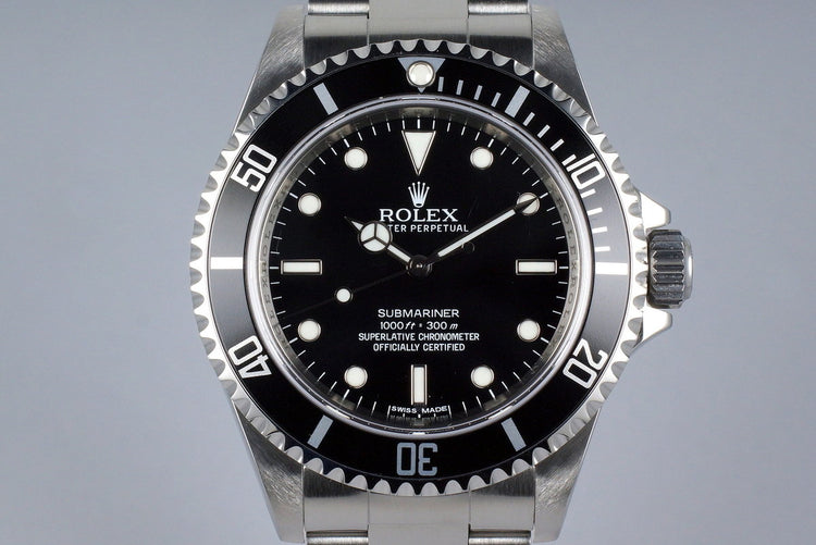 2012 Rolex Submariner 14060 4 Line Dial with Box and Papers