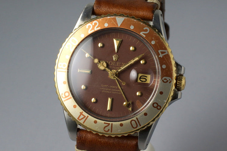 1970 Rolex Two Tone GMT 1675 with Root Beer Nipple Dial