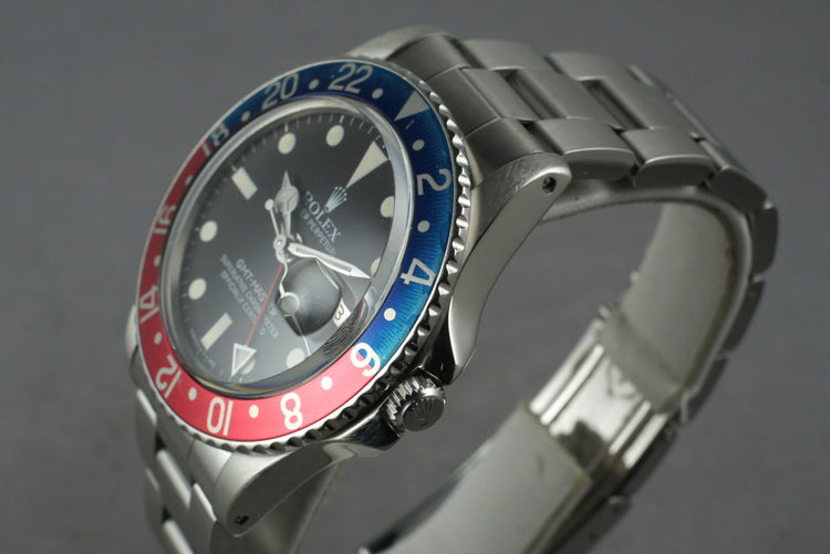 1963 Rolex GMT 1675 PCG with Box and Papers