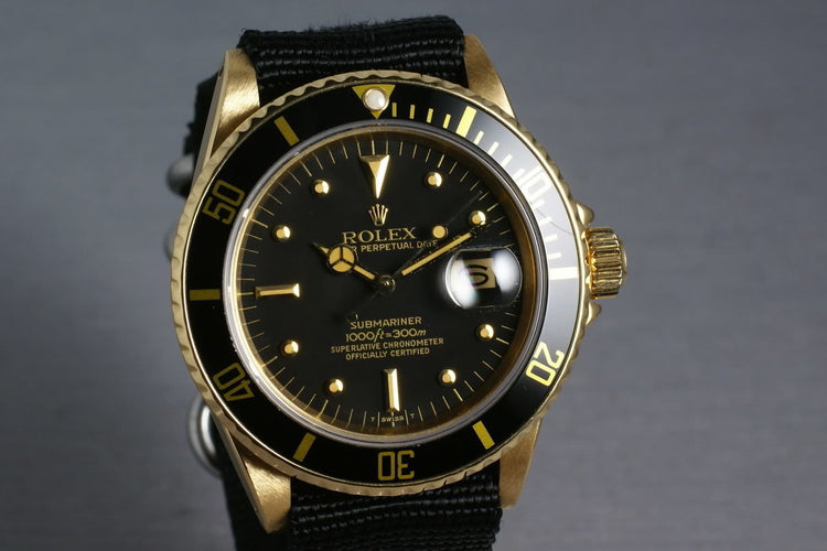 1984 Submariner 18K 16808 with Black Nipple Dial