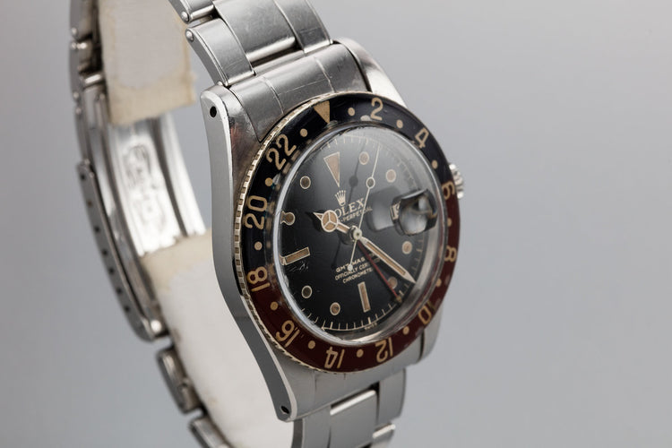 1958 Rolex GMT-Master 6542 Spidered Gilt Chapter Ring Dial with Bakelite Bezel Insert