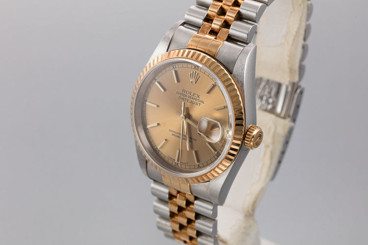 1995 Rolex Two-Tone DateJust 16233 Champagne Dial with Box and Papers