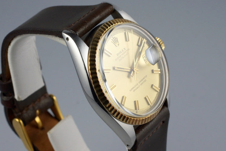 1972 Rolex Two Tone DateJust 1601 Champagne ‘Wide Boy’ Sigma Dial
