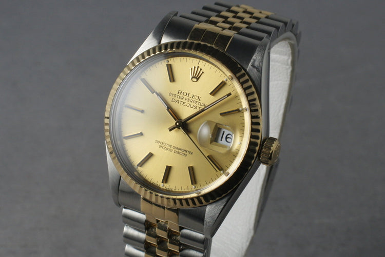 1986 Rolex 18K/SS DateJust 16013