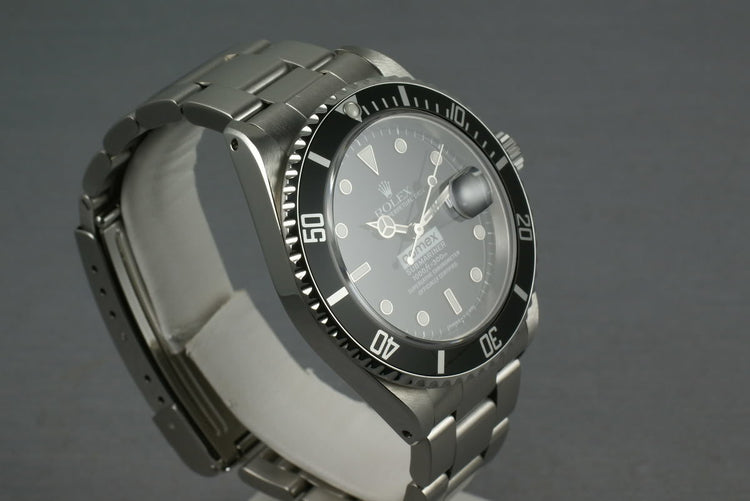 Rolex Submariner 16610 COMEX with RSC service papers