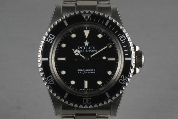 1987 Rolex Submariner 5513 with Box and Papers