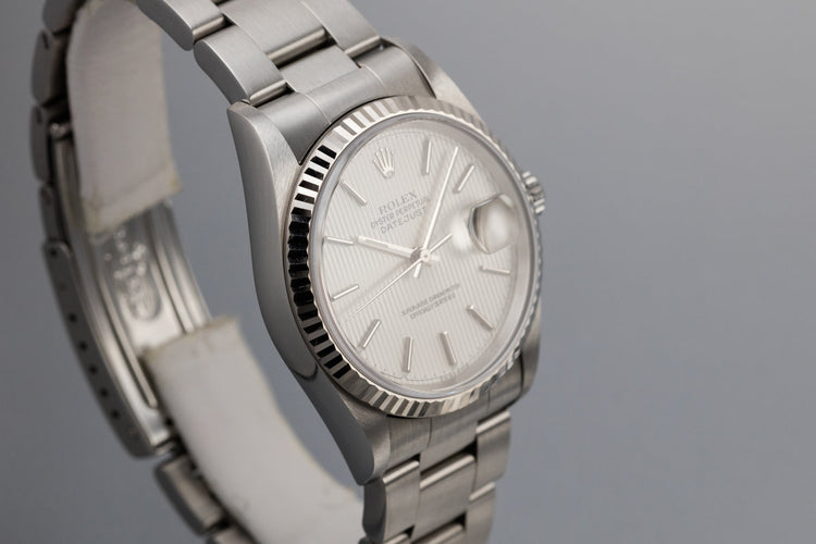 2000 Rolex DateJust 16234 Tapestry Dial with Box and Papers