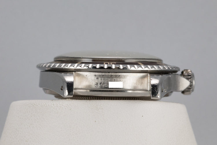 1963 Rolex Pointed Crown Guard Case Submariner 5513 with Silver Depth Rating Gilt Exclamation Dial