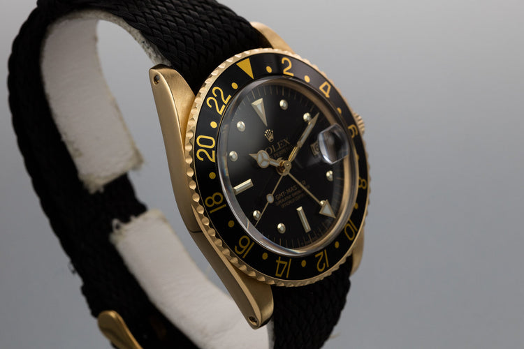 1968 18K YG GMT-Master 1675 with Service Black Nipple Dial and Service Papers
