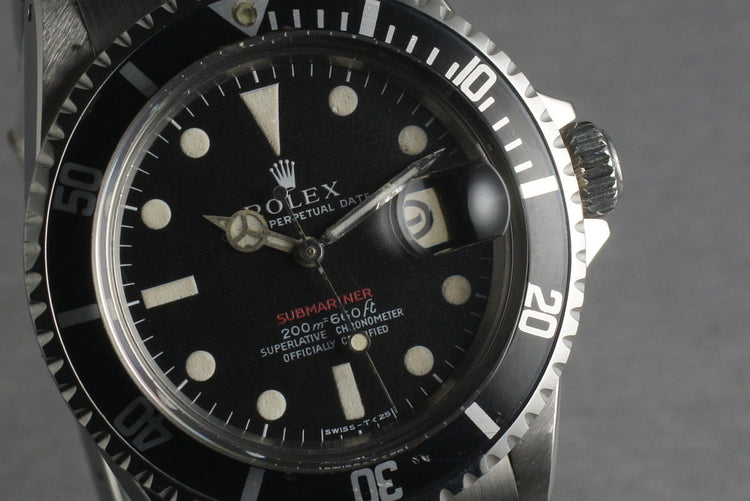 1969 Rolex Red Submariner 1680 Meters First Mark 1 Long F Dial
