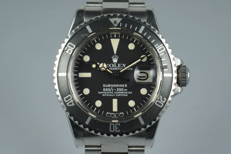 1973 Rolex Submariner 1680 Mark I White Submariner Dial