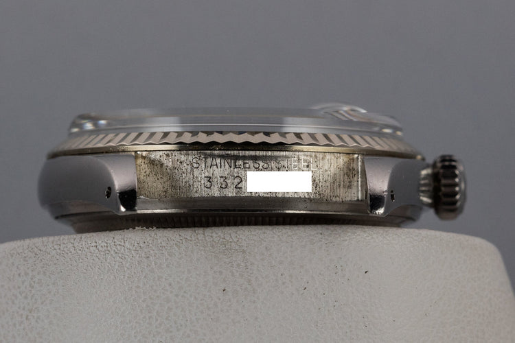 1972 Rolex DateJust with No Lume Silver Linen Dial